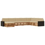 vidaXL Ensemble de canapés d'extérieur 8 Pièces Naturel et Beige
