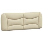 vidaXL Cadre de lit sans matelas crème 140x190 cm tissu
