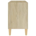 vidaXL Meuble TV avec pieds en bois massif Chêne sonoma 69 5x30x50 cm