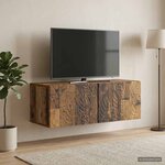 vidaXL Meuble TV mural 78 5 x 41 x 30 cm Bois ancien Bois d'ingénierie