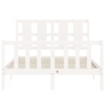 vidaXL Cadre de lit sans matelas blanc 140x200 cm bois de pin massif