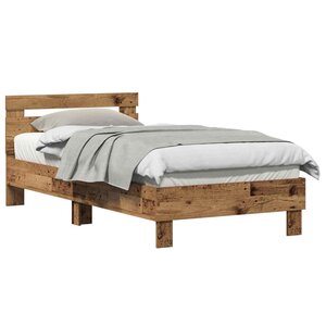 vidaXL Cadre de lit Bois Ancien 193 x 95 x 88 cm Chêne Massif