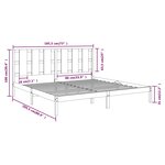 vidaXL Cadre de lit sans matelas blanc 180x200 cm bois massif