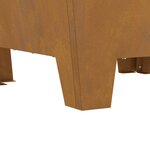 Braise de feu vidaXL Carré 50x50x30 cm en acier anti-intempéries