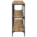 vidaXL Table Console avec étagère chêne artisanal 200 x 30 x 75 cm