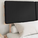 vidaXL Cadre de lit avec tête de lit rembourrée Noir 140 x 190 cm