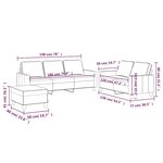 vidaXL Ensemble de canapés 3 Pièces avec coussins Crème Velours