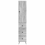 vidaXL Ensemble de Meubles 2 Pièces Sonoma gris 34 5 x 34 5 x 90 cm