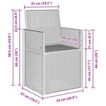 vidaXL Chaises de jardin salle à manger 2 Pièces Anthracite PP