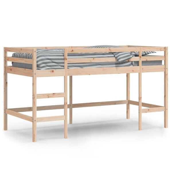 vidaXL Lit mezzanine enfants échelle 90x200 cm bois pin massif