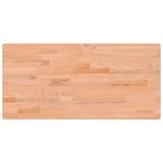 vidaXL Dessus de bureau 115x55x2 5 cm bois massif de hêtre