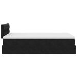 vidaXL Cadre de lit ottoman avec matelas noir 120x200 cm velours