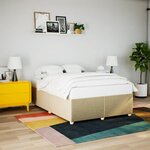 vidaXL Cadre de lit sans matelas crème 160x200 cm tissu