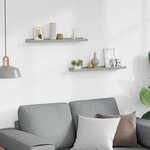 vidaXL Étagères murales 2 Pièces Gris béton 60x9x3 cm