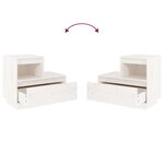 vidaXL Tables de chevet 2 Pièces Blanc 60x34x51 cm Bois de pin solide
