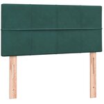 vidaXL Sommier à lattes de lit et matelas vert foncé 100x210cm velours