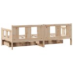 vidaXL Lit de jour avec tiroirs sans matelas 90x200 cm bois massif