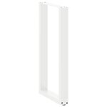 vidaXL Pieds de table de bar en U  2 pièces  blanc  40 x (90-91) cm  acier