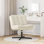 vidaXL Fauteuil relaxant pivotant Crème 63 x 75 x 76 cm Velours