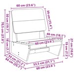 vidaXL Chaise de jardin blanc 60x64x70 5 cm bois de pin massif