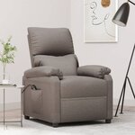 vidaXL Fauteuil inclinable électrique Taupe Tissu