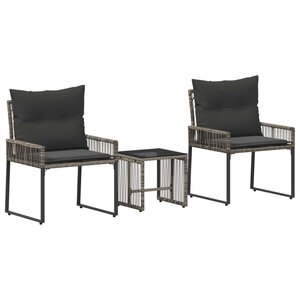 vidaXL Ensemble de meubles d'extérieur 7 pc Gris et Gris foncé