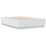 vidaXL Cadre de lit avec LED sans matelas blanc 135x190 cm