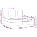 vidaXL Sommier à lattes de lit avec matelas Gris clair 200x200cm Tissu