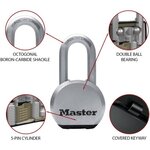 Cadenas haute sécurité à clé inox avec anse longue d'Extérieur M830EURDLH