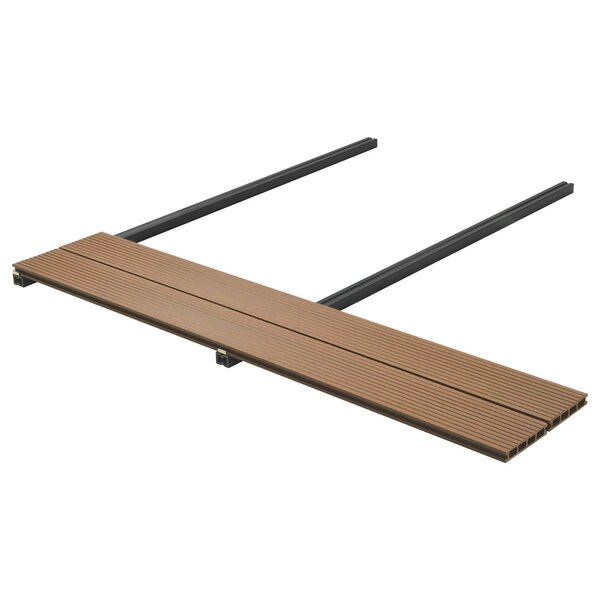 vidaXL Planche de terrasse 6 pc Teck WPC