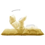 vidaXL Chaise pliable de sol Jaune moutarde Tissu
