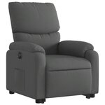 vidaXL Fauteuil inclinable électrique gris foncé tissu