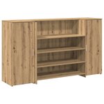 vidaXL Bureau réception chêne artisanal 180x50x103 5cm bois ingénierie