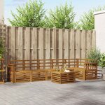vidaXL Ensemble de canapés d'extérieur 7 pc Naturel Polyester
