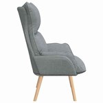 vidaXL Fauteuil relaxant Gris clair 69 x 74 x 93 cm tissu