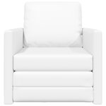 vidaXL Canapé Lit 2-en-1 Blanc 74x77x81 cm en Faux Cuir