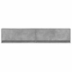 vidaXL Meuble TV mural avec LED gris béton 180x31x38 cm