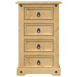 vidaXL Table de chevet Corona 53x39x84 cm bois de pin massif