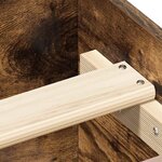 vidaXL Cadre de lit sans matelas chêne fumé 90x190cm bois d'ingénierie
