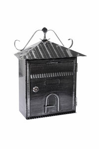 Boîte aux Lettres en Métal Rustica D-2204 Style Vintage Décoratif Noir