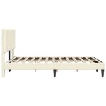 vidaXL Cadre de lit Crème 140 x 190 cm Tissu en velours côtelé