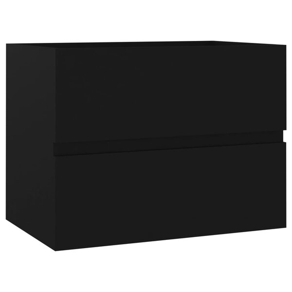vidaXL Armoire d'évier Noir 60x38 5x45 cm Bois d’ingénierie