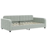 vidaXL Lit de jour gris clair 100x190 cm velours