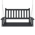 vidaXL Banc de balançoire de jardin chaînes en métal bois massif sapin