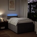 vidaXL Sommier à lattes de lit avec matelas Taupe 120x200 cm Tissu