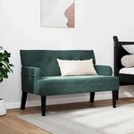 vidaXL Banc Chesterfield Vert foncé 112 x 65.5 x 75 cm Velours