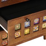 vidaXL Buffet Noyer 60 x 33 x 75 cm Bois de mangue massif