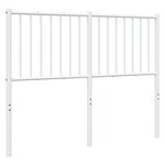 vidaXL Tête de lit métal blanc 120 cm
