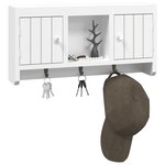 vidaXL Armoire à clés Blanc 40x8 5x20 cm Bois d'ingénierie et acier