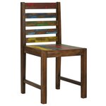 vidaXL Chaises à manger lot de 4 bois de récupération solide